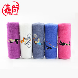 Serviette de sport brodée en pur coton 20x110 cm, séchage rapide pour la course et le fitness - Product Image 3