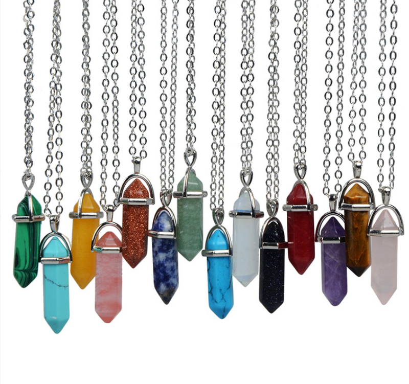 Colorful Crystal Gradient Butterfly Pendant Necklace