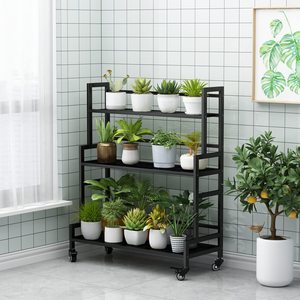 <span class=keywords><strong>Support</strong></span> à plantes en métal à 3 niveaux pour balcon de jardin, salon, plusieurs plantes en pot, échelle pour plantes, table - Product Image 2