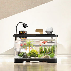 Acquario da Tavolo Quadrato in Acrilico Trasparente di Alta Qualità, Leggero e Durevole, 2.5W, Moderno per Pesci Rossi, Gamberetti, Tartarughe, Granchi, Rane, Alghe - Product Image 3