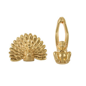 Maniglie per Mobili in Metallo Artigianale, Maniglie a Forma di Pavone e Scimmia in Bronzo, Accessori per Mobili, Decorazioni da Parete - Product Image 1