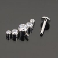Piercing Labret en Titane ASTM F136 à Filetage Interne JIAXIN pour Hélix Vertical, Tragus, Lèvre – Bijoux de Piercing Corporel Tendance