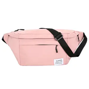 Yeni tasarım büyük kapasiteli tuval koşu bel kemeri çantası çok fonksiyonlu moda rahat Fanny paketi Crossbody tuval bel çantası