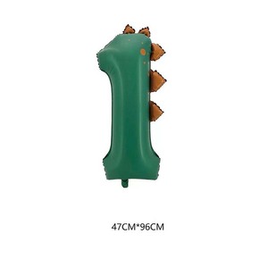 New Arrival 40inch Cartoon Theme Matte Green <strong>Brown</strong> Dinosaur Number Foil <strong>Balloons</strong> for Forest Themed Birthday Party Supplies - Product Image 5