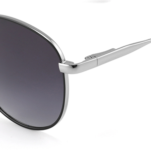 Oval Metal <b>Frame</b> <b>Sunglasses</b> Gradient Lenses 100% UV Protection Unisex Elegant Casual Eyewear for Adults - Product Image 4