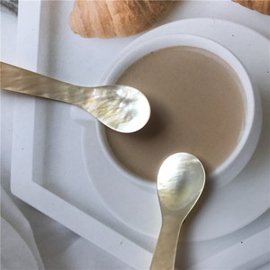 HZ Abordable <span class=keywords><strong>Pas</strong></span> <span class=keywords><strong>Cher</strong></span> Noir <span class=keywords><strong>Tahiti</strong></span> Nacre Shell Caviar Cuillère - Product Image 3
