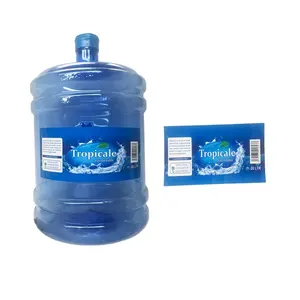 Custom design wasserdicht klebstoff aufkleber label für 5 gallonen flasche