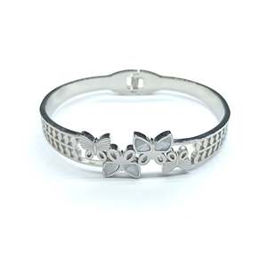 Bracelet papillon en acier inoxydable 316L plaqué or PVD, perles durables et résistantes - Product Image 1