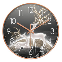 Jam Dinding Still Life Lanskap Modern dengan Gerakan Quartz dan Tampilan Jarum, Bahan Plastik untuk Ruang Tamu