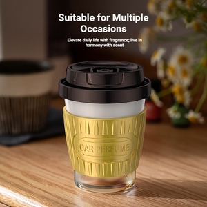High-End Modern Car Aromatherapy Cup Ornament Creative Perfume Holder Console Popular Foreign Trade <b>Coffee</b> <b>Liquid</b> Type Aikun - Product Image 4