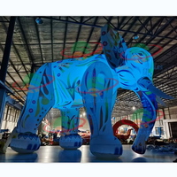 Modèle gonflable géant personnalisé en forme d'éléphant peint, style graffiti, pour événements et parcs d'attractions