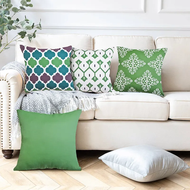 Amity - Conjunto de 4 peças de capa de almofada quadrada para cadeira de jardim, à prova d'água, ideal para uso ao ar livre, móveis para pátio e sofá