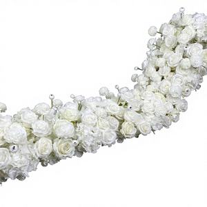 Camino de Mesa de Tela de Seda con Flores Artificiales, Multicolor, Tacto Natural, para Bodas, Navidad, Día de la Madre, Año Nuevo - Product Image 1