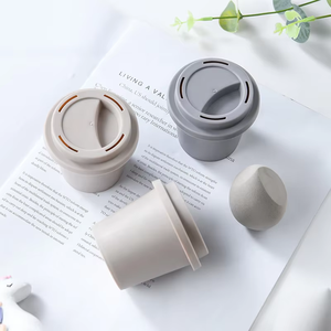 Éponge de maquillage en forme de tasse à café, sans latex, avec logo personnalisé, pour un maquillage parfait - Product Image 6