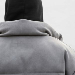 Veste matelassée d'hiver personnalisée OEM, vêtements de rue tendance, veste en duvet de canard à fermeture éclair coupe-vent pour hommes - Product Image 5