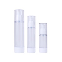 Botella de Plástico con Bomba Pulverizadora Personalizada para Crema de Protección Solar, Loción, Sérum para el Cuidado de la Piel, 15ml/30ml/50ml/80ml/100ml/120ml, Acabado Esmerilado