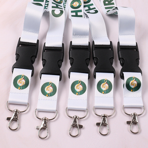Kostenlose Probe Low MOQ Custom Printed White Polyester Lanyard mit Plastik karten halter für die Verwendung im Büro des Unternehmens - Product Image 1