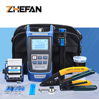 ZHEFAN, cuchilla de fibra FTTH de alta calidad, medidor de potencia óptica y localizador Visual de fallas, kit de herramientas de fibra óptica
