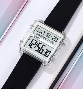 Skmei 2246 <strong>LED</strong> Electronic Wristwatch Digital Movement Men Square Dial Wrist 12/24 Hour <strong>Clock</strong> Men's Countdown Silicone Watches - Product Image 3