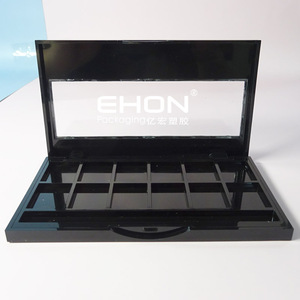 Wholesale 12 Colors Glitter ABS Plastic <b>Eye</b> <b>Shadow</b> Cosmetic Packaging Empty Rectangle Clear Window Eyeshadow Case - Product Image 6