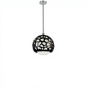Lámpara colgante Vintage de Metal, lámpara colgante de cristal para comedor, bombillas Edison de sombra de farol - Product Image 1