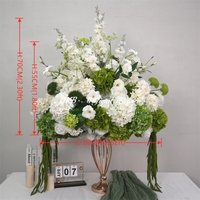 DKB Bestseller Große Seidenrosen mit Echtgefühl Künstliche Hortensien-Blumenkugeln für Hochzeits- und Party-Tischdekoration