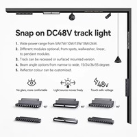 Module LED de plafond en aluminium 6000K, éclairage sur rail magnétique pour intérieurs commerciaux, murs décoratifs, bijouteries et bars à vin