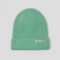 Gorro de Punto de Invierno de Lujo con Puño Acanalado Suave y Etiqueta Tejida Personalizada Multicolor para Pedidos al por Mayor
