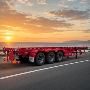 Semirremolque Esqueleto de 2/3/4 Ejes <span class=keywords><strong>para</strong></span> Transporte de Contenedores de 20 pies, 40 pies y 45 pies, Carga Máxima de 40/60/80 Toneladas, Directo de Fábrica, Totalmente Personalizable - Product Image 2