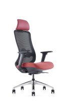 Chaise de bureau ergonomique moderne réglable en gros pour fabricants, chaise pivotante de jeu pour ordinateur, dossier haut en maille noire avec appui-tête