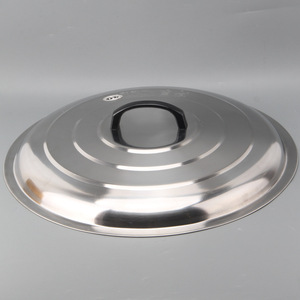 Stainless Steel <b>Pot</b> <b>Lid</b> Thickened Flat With Handle Kitchenware Cookware Parts - Product Image 1