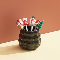 Ensemble de fourchettes à fruits créatives pour le Nouvel An, portable, minimaliste, décoration de table, pot de rangement pour fourchettes et cuillères de haute qualité, cadeau de pendaison de crémaillère