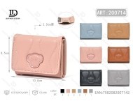 Portefeuille à trois volets pour femme, 7 pouces, en cuir PU, fermeture éclair, style simple, Art 200714 - Product Image 1