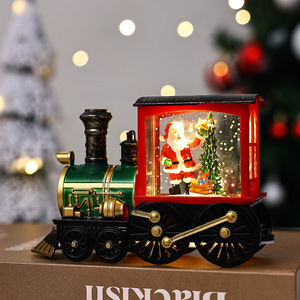 2024 Christmas Decoration Gifts Creative Small Plastic Train Santa Claus Water Ball <b>Lights</b> High Quality Christmas <b>Tree</b> Holiday - Product Image 5