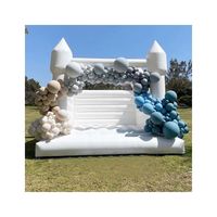 Château de rebond de château de videur sautant blanc gonflable de vente chaude château de rebond blanc avec la fosse de boule pour des enfants et la partie