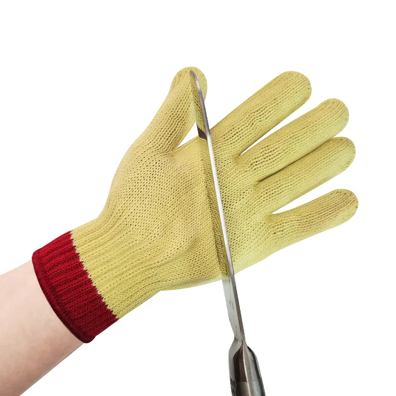 Găng tay làm việc chống cháy an toàn chống cắt găng tay Aramid đan găng tay an toàn chống cắt