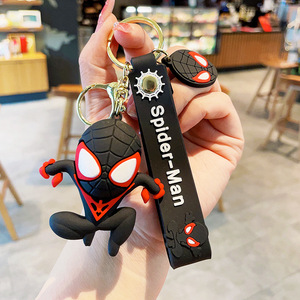 3D Cartoon <strong>Spiderman</strong> Marvel Avenger Waterproof Custom Soft PVC Lightweight Keychain for Kids Superhero Power Avengers Toy <strong>Ring</strong> - Product Image 5
