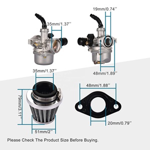 GOOFIT PZ19 carburateur avec filtre à Air de remplacement pour Kazuma Taotao Baja Roketa SUNL Honda XR/<span class=keywords><strong>CRF</strong></span> 50cc 70cc <span class=keywords><strong>90cc</strong></span> 110cc 125ccATV - Product Image 2