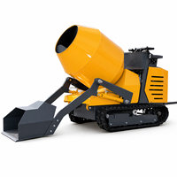 Promotion : Bétonnière compacte sur chenilles en caoutchouc de 500 L pour travaux en espace restreint