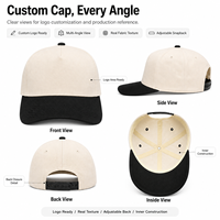 Gorras de Béisbol de Lana Bordadas OEM al por Mayor, Gorras A-Frame de Dos Tonos con Cierre Ajustable y Logotipo Personalizado Bordado