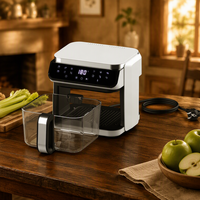 Friteuse à air chaud grande capacité 6L pour toute la famille, écran tactile, sans huile, fenêtre de visualisation transparente, facile à nettoyer, électrique