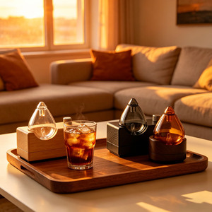 Difusor de Aroma Portátil Mini sin Agua, con Batería Recargable Integrada, Difusor de Aceites Esenciales de Madera Real - Product Image 1