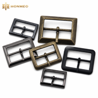 HONMEO Boucle carrée en alliage de zinc durable personnalisée, boucle à double barre métallique de 25 mm pour ceintures, chaussures, harnais