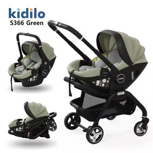 Kidilo S366 Kereta Dorong Bayi 3 in 1 dengan Kursi Mobil Lipat untuk Bayi Baru Lahir, Kereta Dorong Lipat untuk Anak - Product Image 4
