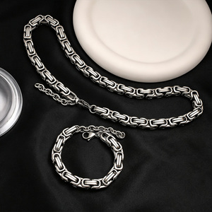 Chaîne byzantine en acier inoxydable de qualité supérieure 4mm/5mm/6mm/8mm – Collier pour <span class=keywords><strong>homme</strong></span>, bijou de mode, cadeau, chaînes à maillons robustes pour motard - Product Image 6