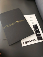 Porte-documents A4 de luxe personnalisé avec logo en feuille d'or, porte-documents en papier noir avec fermeture élastique pour la décoration intérieure