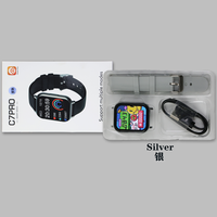 Montre connectée carrée C7 Pro pour sports de plein air, écran TFT, moniteur de fréquence cardiaque, tensiomètre, réponse aux appels, magnétique