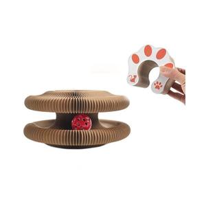 Üretici toptan çevre dostu interaktif oluklu kağıt kedi Scratcher deforme katlanabilir kapalı açık - Product Image 6