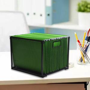 Organizador de carpetas de archivos colgantes de metal con bandeja de documentos Organizador de escritorio para el hogar o la oficina - Product Image 6