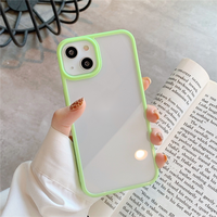 Bonbons Coloré Simple Transparent Téléphone étui pour iphone 11 12 13 14 15 16 XS Pro Max Plus Mini Antichoc Couverture Arrière